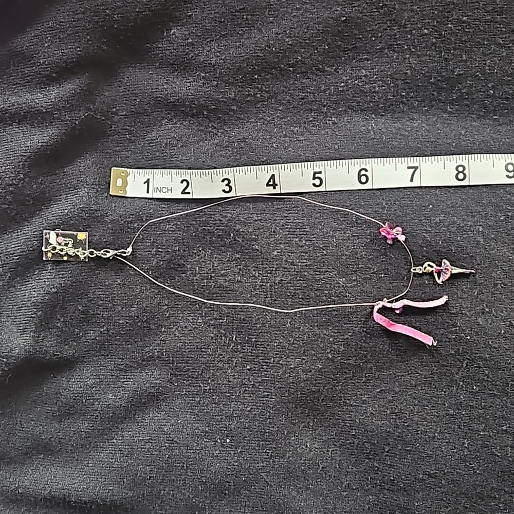 Ballerina 16" Wire Necklace with Barbie Pink Accents NWT from Fly - Picture 10 of 10